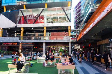 QV Melbourne alışveriş merkezi Swanston Street Merkezi Melbourne, Avustralya.