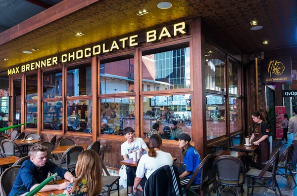 Max Brenner Chocolate Bar in de Qv complex in Melbourne, Australië. — Stockfoto