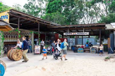 Hippo Beach Werribee açık aralığı Hayvanat Bahçesi dış Batı Melbourne adlı.