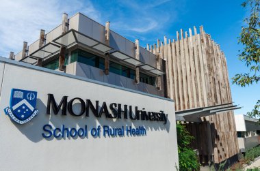 The Monash University School of Rural Health, adjacent to the Bendigo Hospital. clipart
