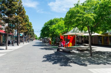 Hargreaves Street pedestrian mall in central Bendigo in Australia clipart