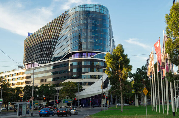 Melbourne, Australia: March 7, 2019: The Victorian Comprehensive Cancer Centre is a multi-site, multi-disciplinary specialist cancer hospital and research centre located in Melbourne, Victoria, Australia.