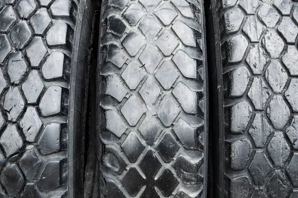 Old Tires Stacked Close — Stock Photo, Image