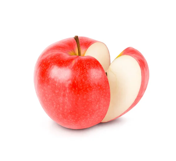 Manzana Roja Aislado Sobre Fondo Blanco — Foto de Stock