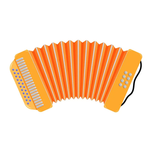 Accordeon Platte Pictogram Vector Illustratie — Stockvector