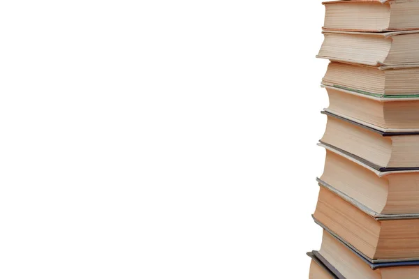 Beyaz Arkaplanda İzole Edilmiş Eski Kitaplar.