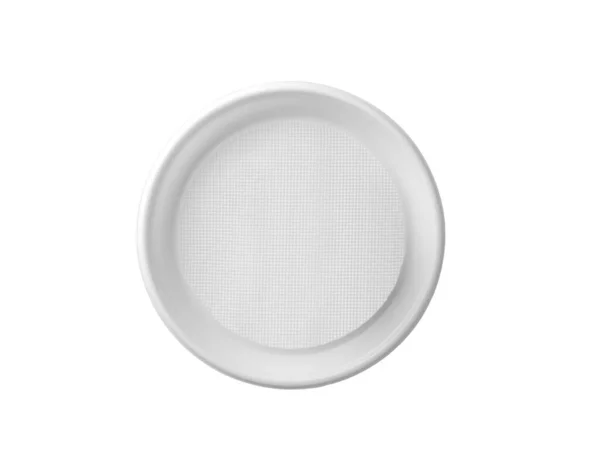 Plastic Plate Isolated White Background — Stock Photo, Image