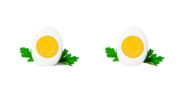 White Egg Parsley Isolated White Background Shadow Shadow Traditional Symbol — Stock Photo, Image