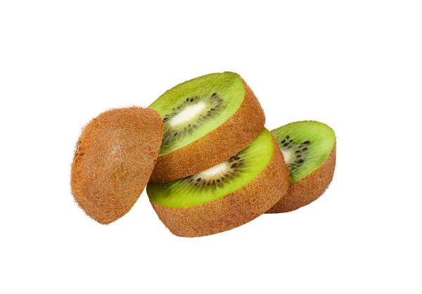 Kiwi Früchte Isoliert Auf Weißem Hintergrund — Stockfoto