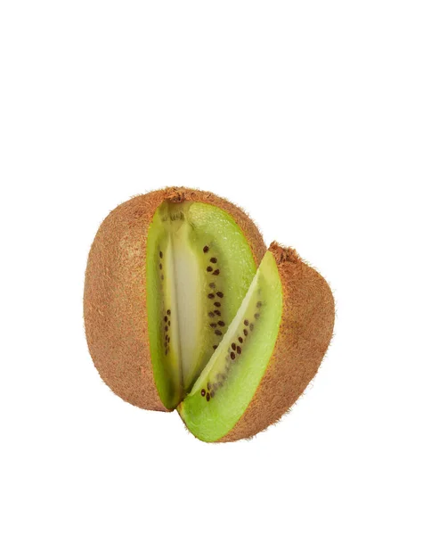 Fruta Kiwi Isolado Sobre Fundo Branco — Fotografia de Stock