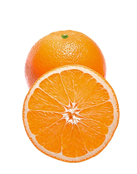 Laranja Isolado Fundo Branco Sem Sombra — Fotografia de Stock