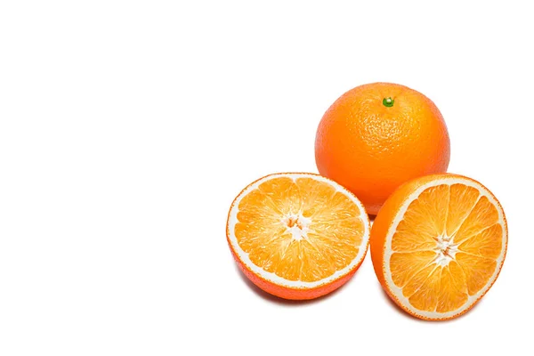 Oranje Geïsoleerd Witte Achtergrond — Stockfoto