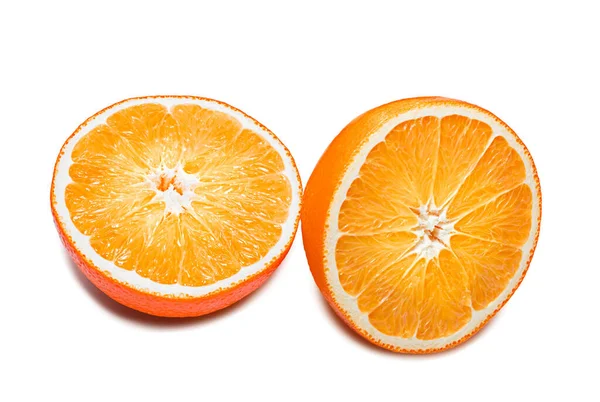 Pomeranč Izolováno Bílém Pozadí — Stock fotografie