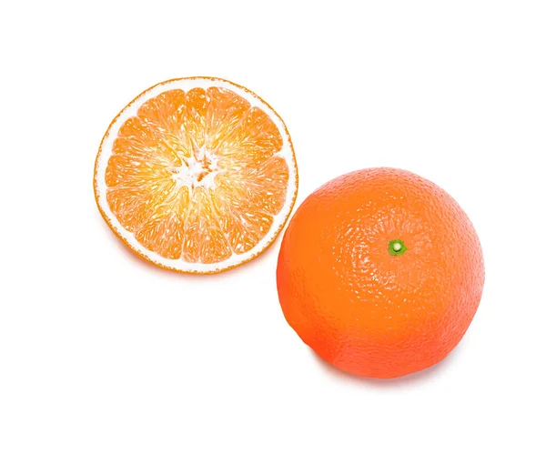 Naranja Aislado Sobre Fondo Blanco — Foto de Stock