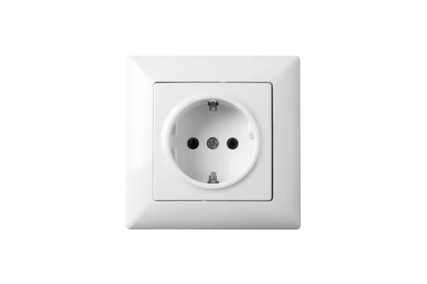 Güç Soketi. Beyaz Arkaplanda İzole Edilmiş.