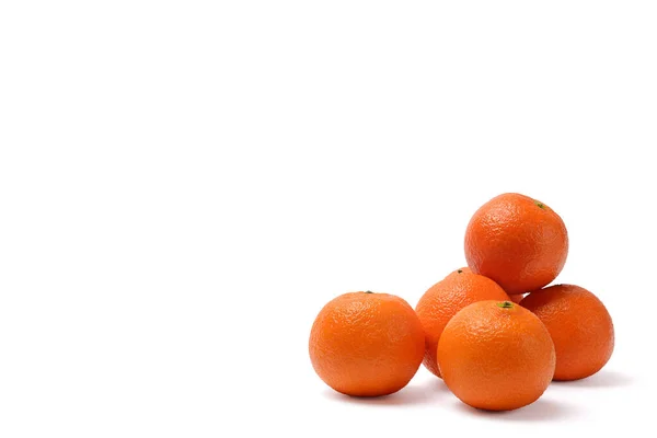 Mandarine Oder Mandarine Isoliert Auf Weißem Hintergrund — Stockfoto