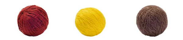 İplik Topları. Beyaz Arkaplanda İzole Edilmiş.