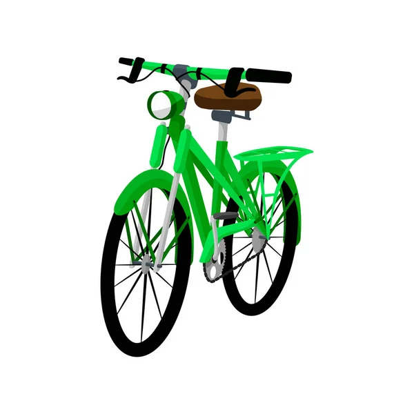 Bike Flat Icon Ecological Health Transport Vector Illustration — Stock Vector