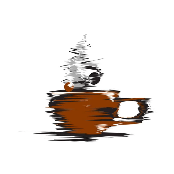 Taza Café Ilustración Abstracta Del Vector — Vector de stock