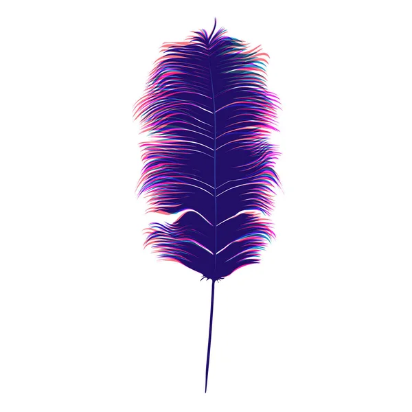 Feather Terisolasi Latar Belakang Putih Ilustrasi Vektor - Stok Vektor