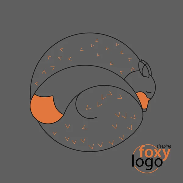 Plantilla Icono Logotipo Plano Fox Ilustración Vectorial — Archivo Imágenes Vectoriales