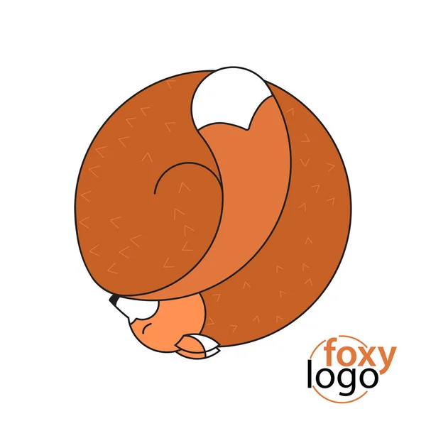 Fox Πολύχρωμο Πρότυπο Εικονίδιο Επίπεδη Λογότυπο Εικονογράφηση Διανύσματος — Διανυσματικό Αρχείο