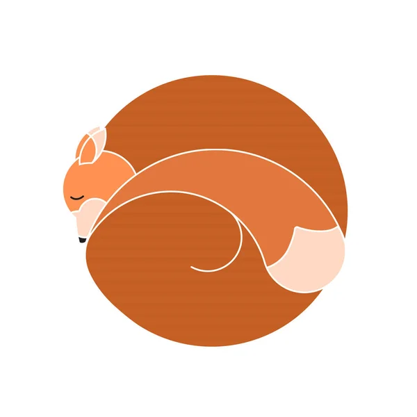 Фокс Барвистий Плоский Шаблон Значка Логотипу Векторні Ілюстрації — стоковий вектор