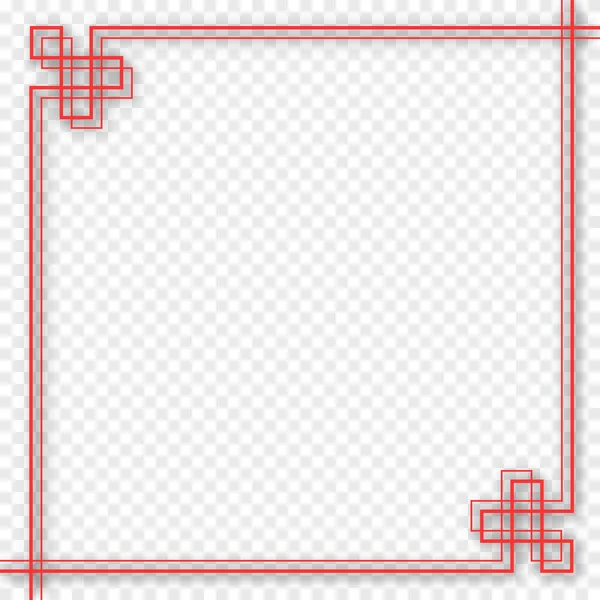 Chinese Frame Shadow Transparent Background Англійською Векторний Приклад — стоковий вектор