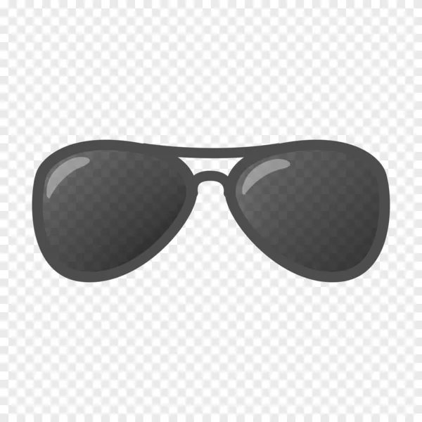 Glasögon Med Genomskinligt Glas Platt Ikon Mall Vektor Illustration — Stock vektor