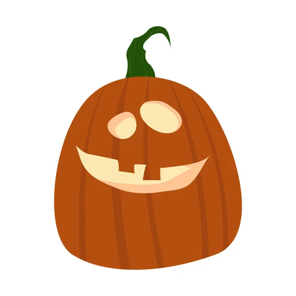 Abóbora Halloween Engraçado Bonito Ilustração Vetorial — Vetor de Stock