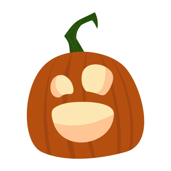 Calabaza Halloween Divertida Linda Ilustración Vectorial — Archivo Imágenes Vectoriales