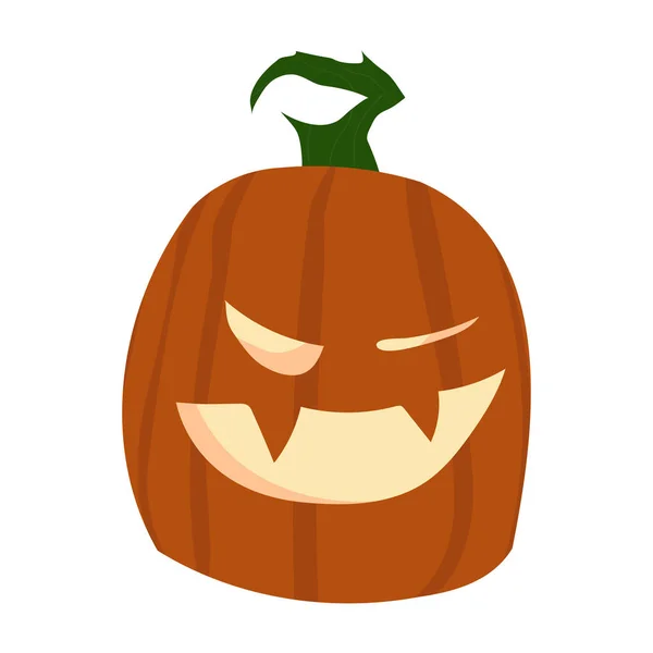 Calabaza Halloween Divertida Linda Ilustración Vectorial — Vector de stock