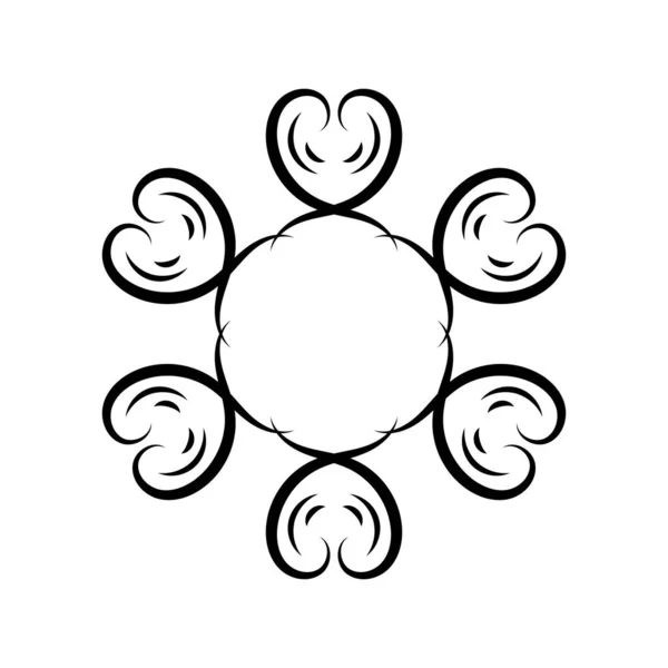 Ornamento Estilo Mandala Sobre Fundo Branco Ilustração Vetorial — Vetor de Stock