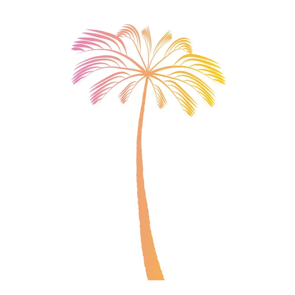 Palm Diseño Plano Icono Plano Para Folleto Venta Hora Verano — Vector de stock