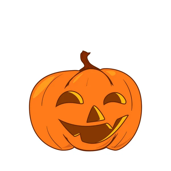 Calabaza Halloween Divertida Linda Ilustración Vectorial — Vector de stock
