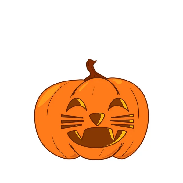 Citrouille Halloween Drôle Mignon Illustration Vectorielle — Image vectorielle