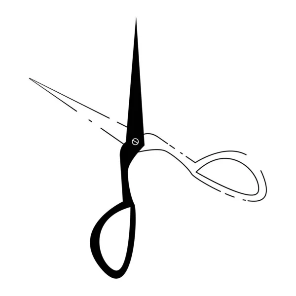 Open Scissors Icon Barber Symbol Vector Illustration — Stock Vector