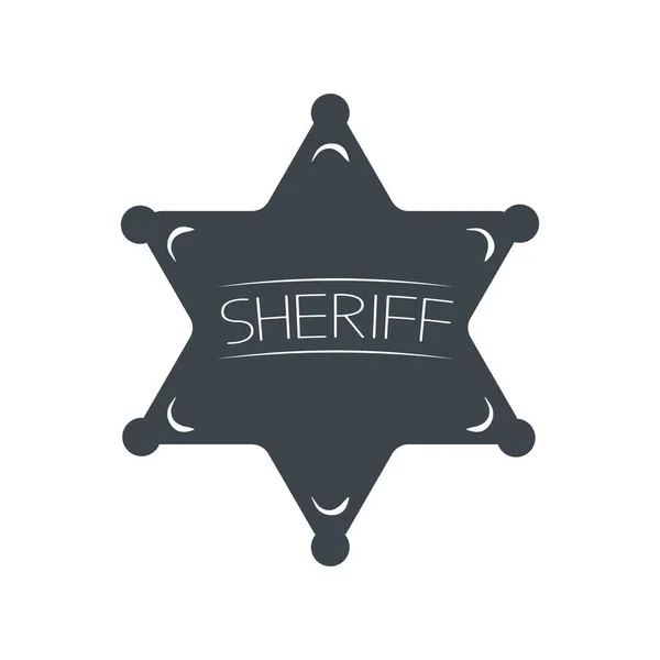Шерифы Стар Изолированы Белом Фоне Векторная Миграция — стоковый вектор