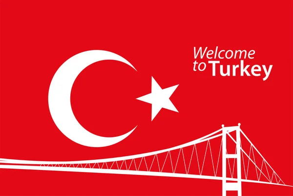 Tradycyjne Symbole Turcji Powitania Kartki Świątecznej Lub Plakatu Ilustracja Wektora — Wektor stockowy