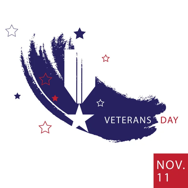 군인의 Veterans Day 추상적 포스터의 날이다 사기적 — 스톡 벡터