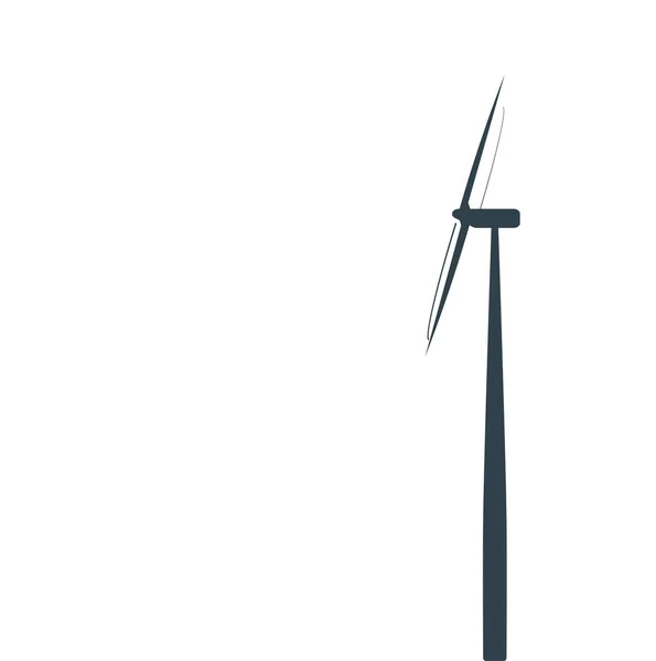 Windmühle Flaches Design Ökologiekonzept Für Earth Hour Earth Day Ocean — Stockvektor
