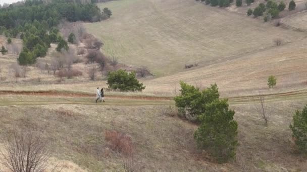 Proaspăt căsătoriţi. Mirele şi mireasa. proaspăt căsătoriţi. Doar căsătorit. Cuplu fericit — Videoclip de stoc