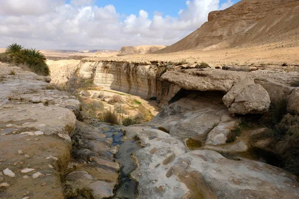 以色列内盖夫沙漠的Ein Akev温泉 — 图库照片