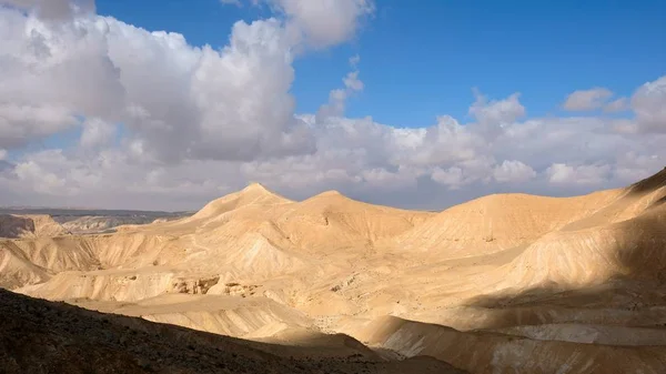 Panoramatické Horské Krajiny Negevské Poušti Izrael — Stock fotografie