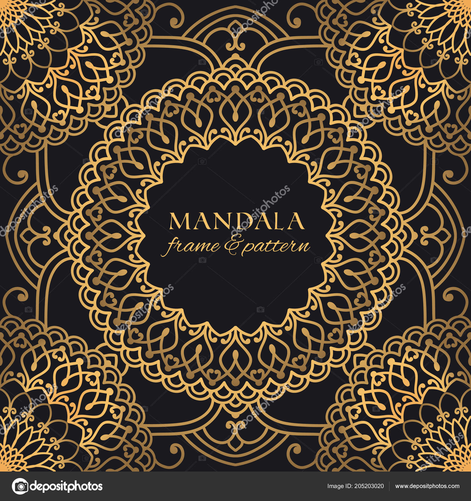 Download Mandala Vector Frame Seamless Pattern Ethnic Ornament ...