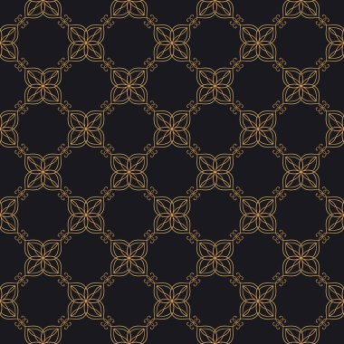 Sigorta primi oryantal vektör seamless modeli. Lüks renkleri altın ve siyah arka plan. Decotative vintage elemanları ile zarif süslü doku