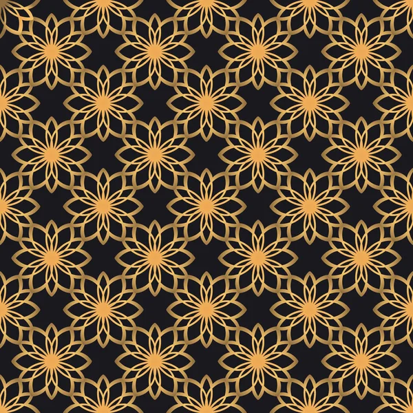 Prémiový Orientální Vektor Bezešvé Vzor Luxusní Abstraktní Pozadí Barvách Zlatá — Stockový vektor