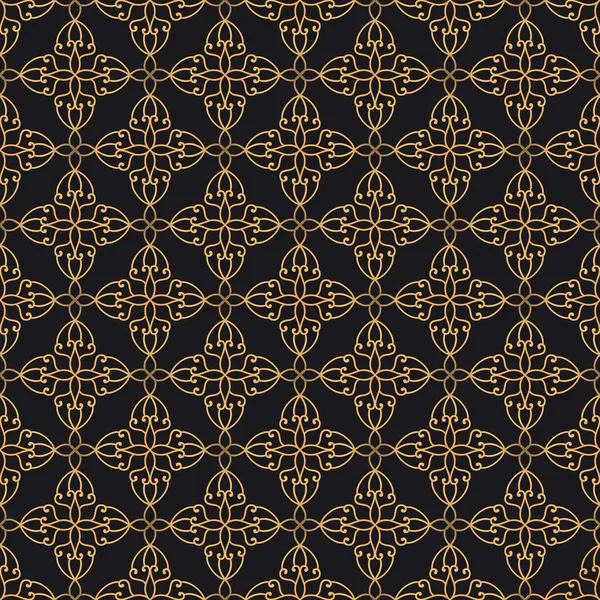 Prémiový Orientální Vektor Bezešvé Vzor Luxusní Abstraktní Pozadí Barvách Zlatá — Stockový vektor