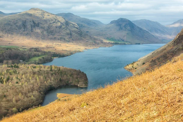 Weergave Van Wast Water Lake Landschap Van Hill — Stockfoto