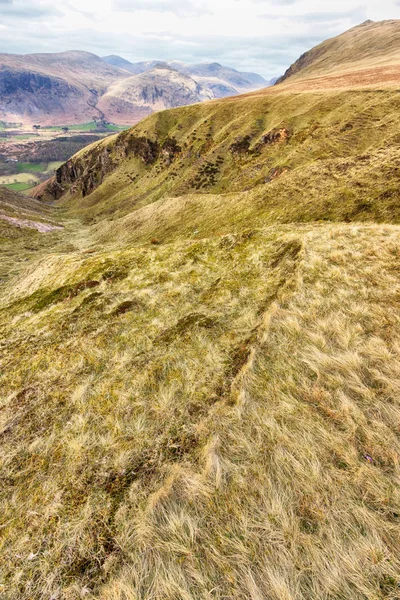 Uitzicht Vanaf Heuvels Lake District Staand — Stockfoto